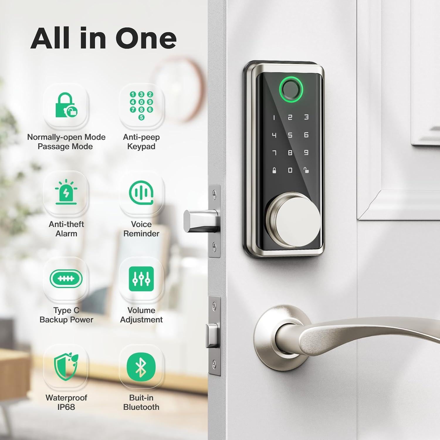 Cerradura Inteligente Sophia DK600-SN Biometrica IP68