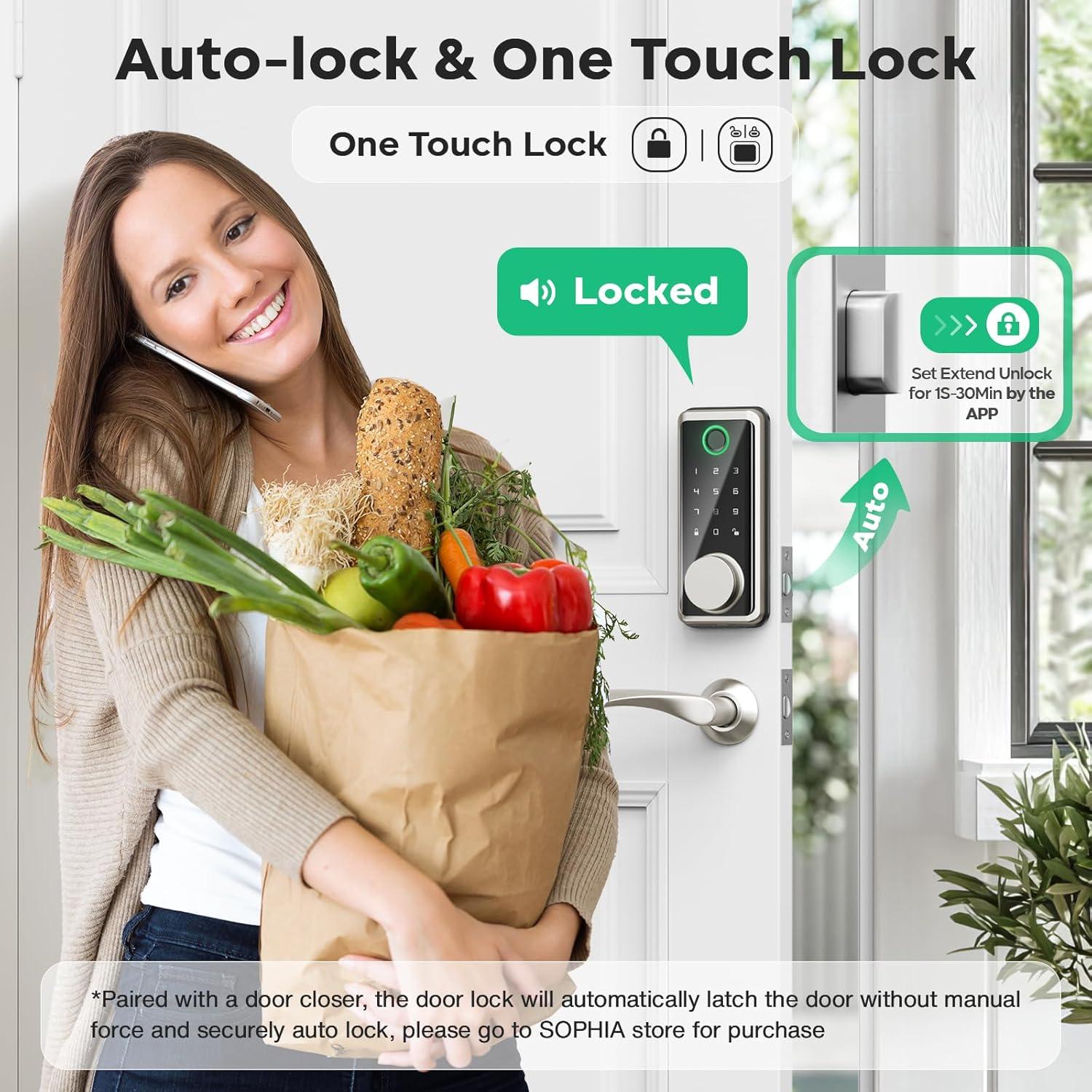 Cerradura Inteligente Sophia DK600-SN Biometrica IP68