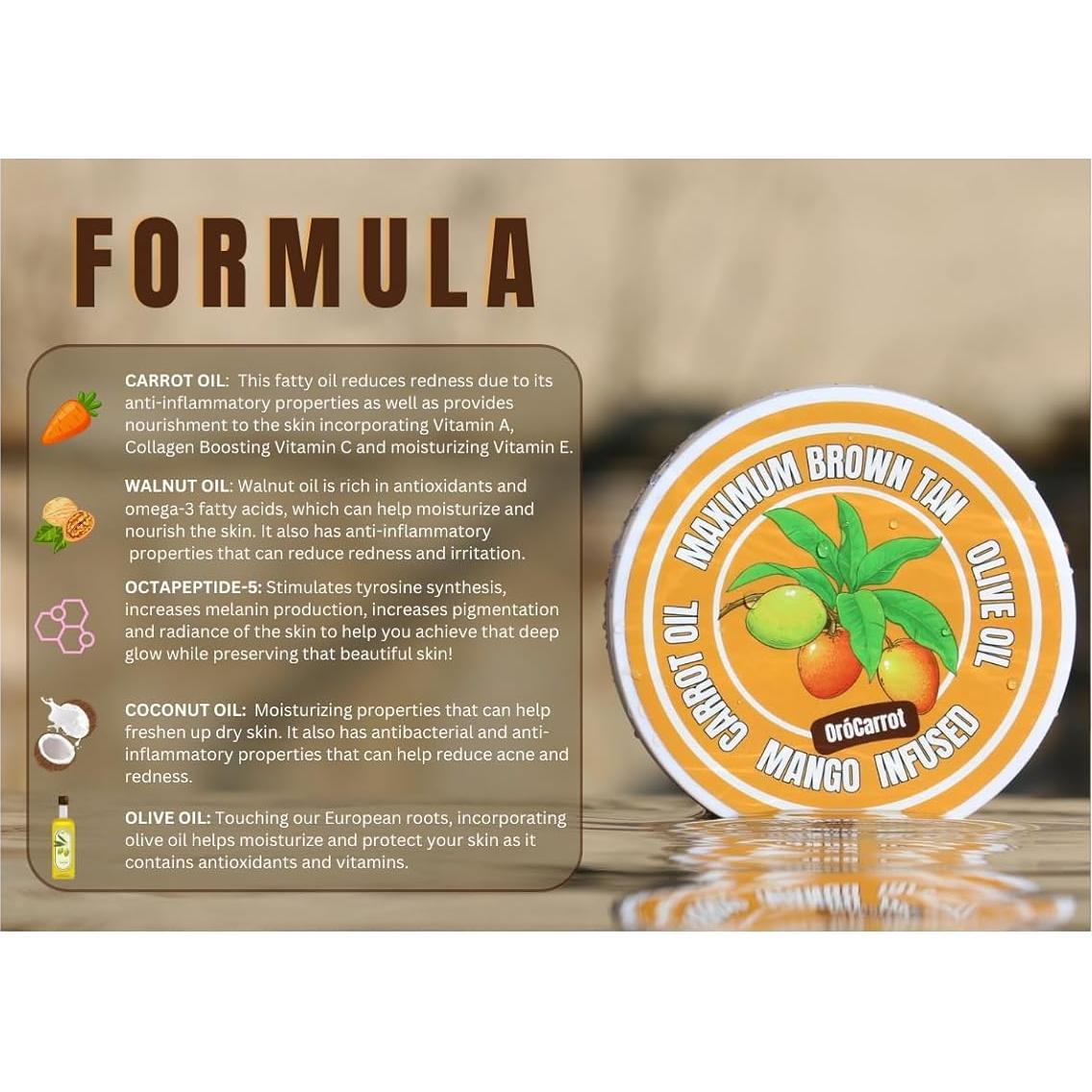 Gel Bronceador Natural OróCarrot Mango - Hidratante y Nutritivo