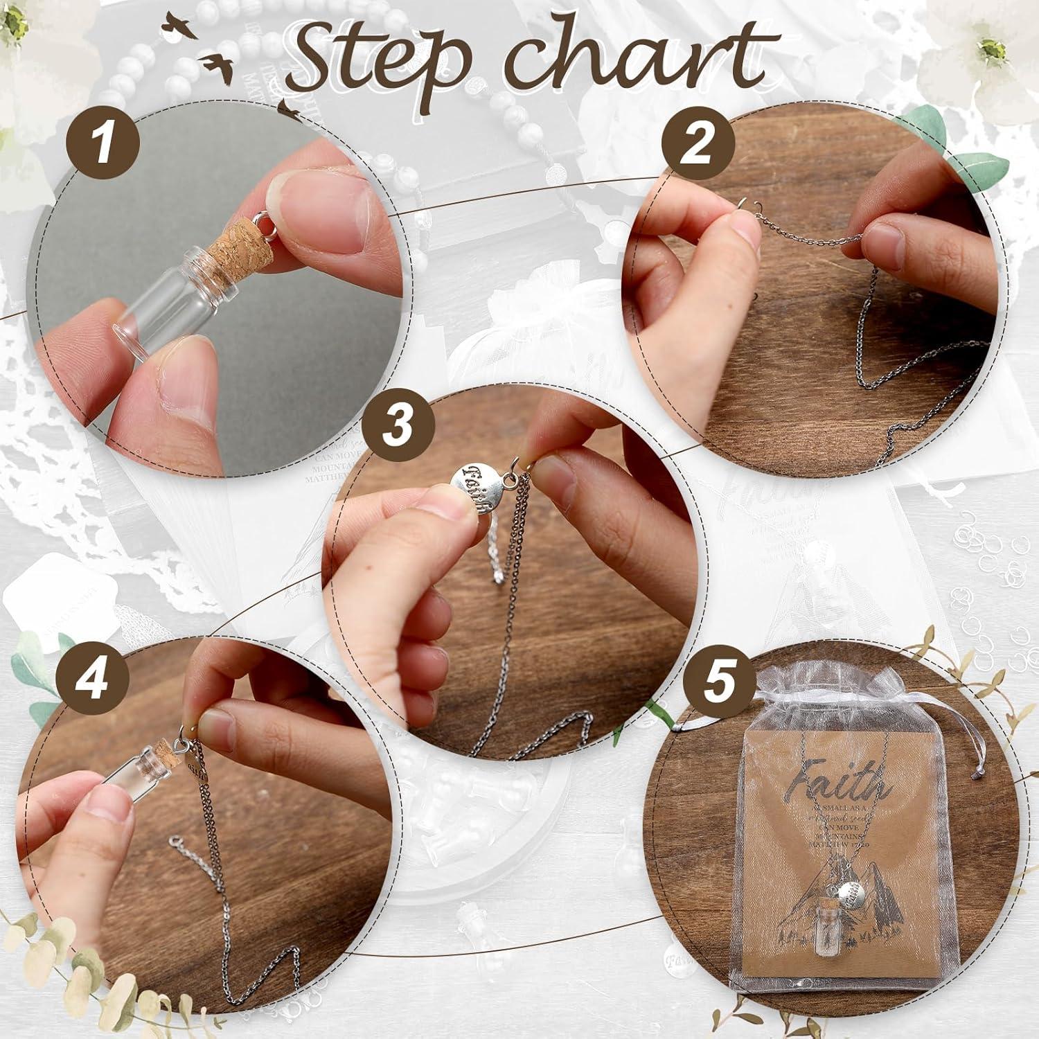 30 Piezas Kit Collar Semilla de Mostaza Teenyyou DIY