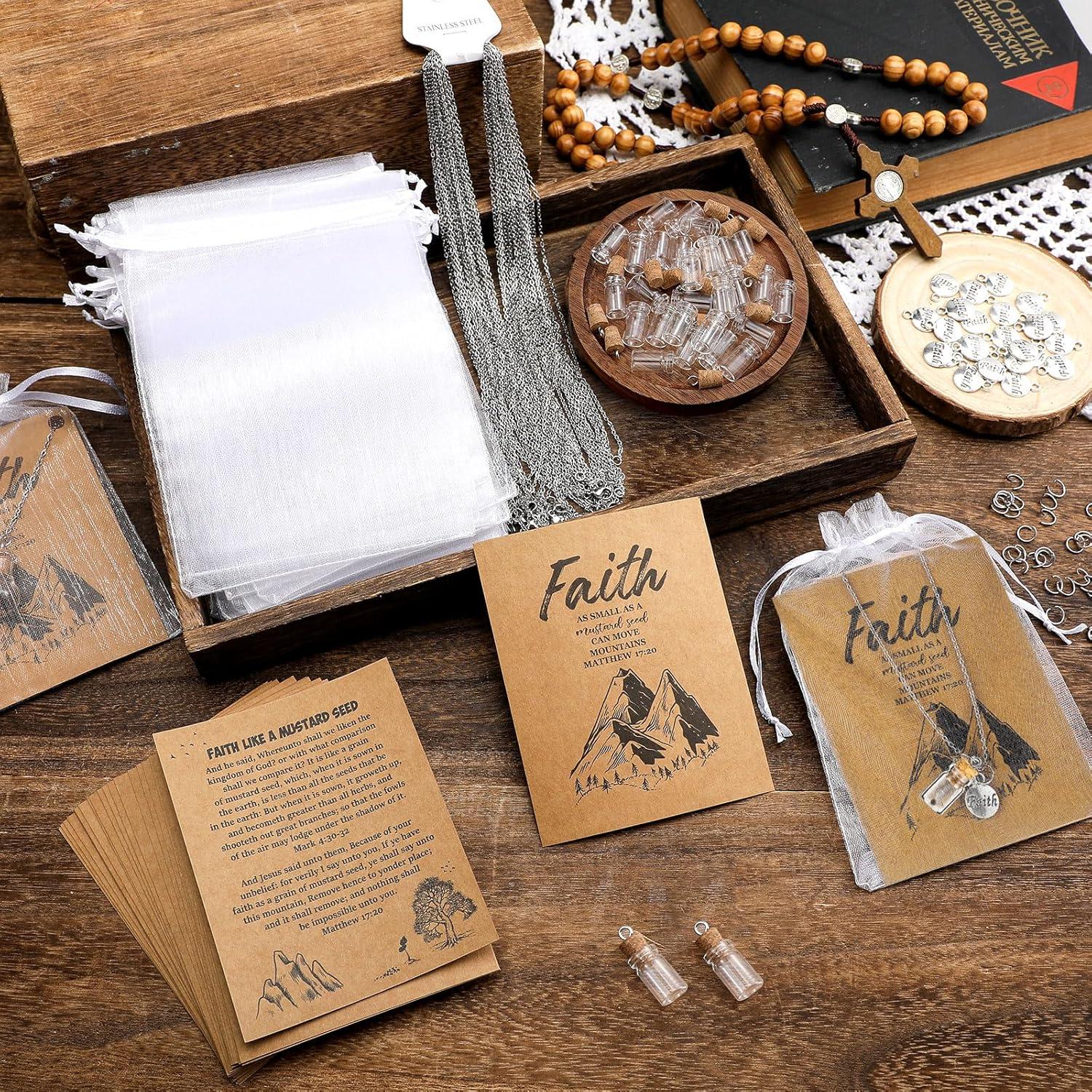 30 Piezas Kit Collar Semilla de Mostaza Teenyyou DIY