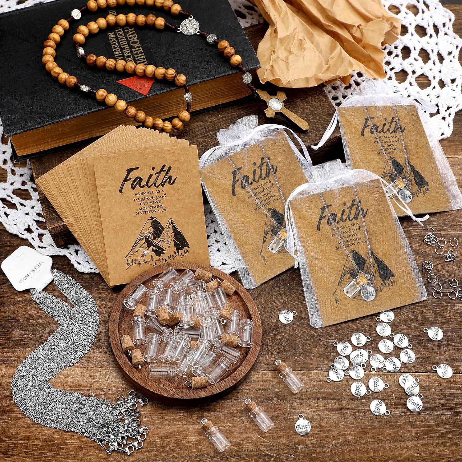 30 Piezas Kit Collar Semilla de Mostaza Teenyyou DIY