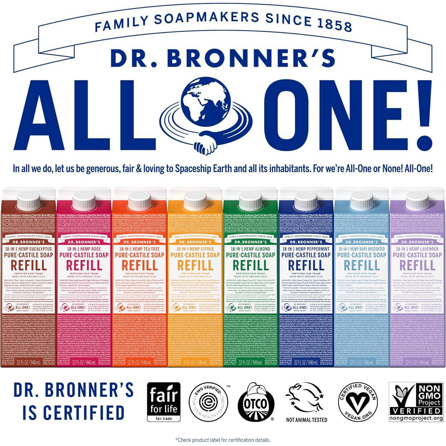 Jabón Líquido Mágico Dr. Bronner Almendra 946 ml - Paquete de 2