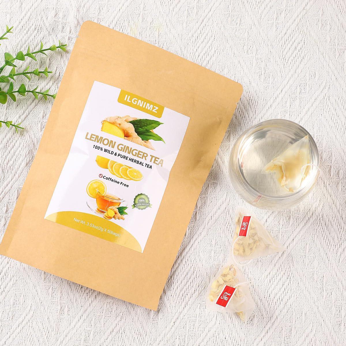 Bolsitas de Té de Jengibre ILGNIMZ 50 Unidades 100% Natural