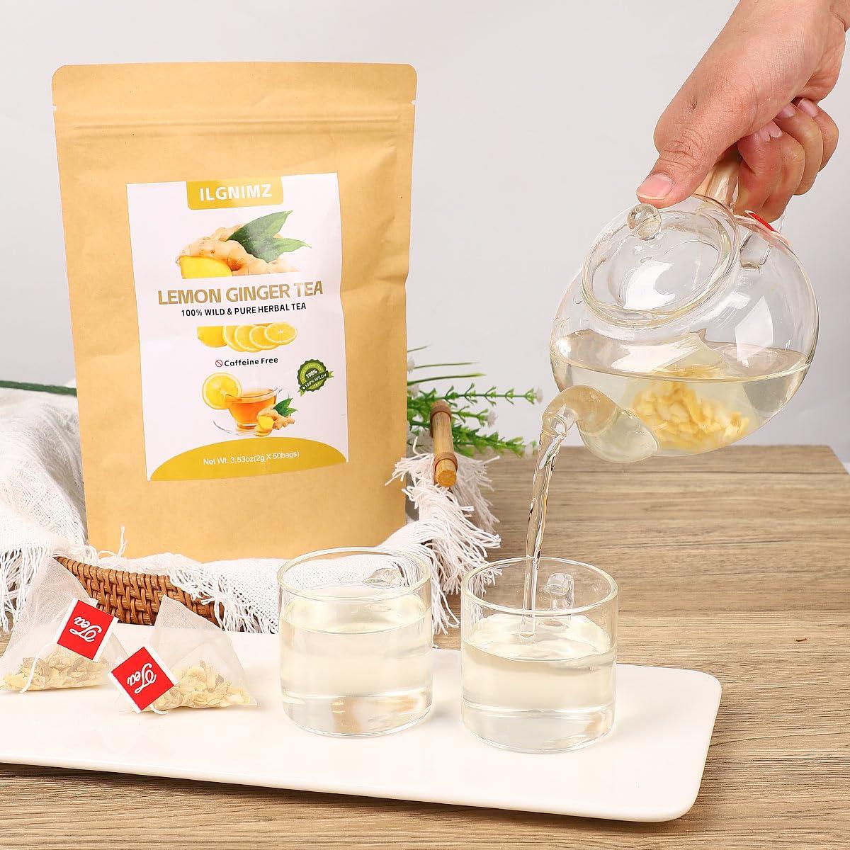 Bolsitas de Té de Jengibre ILGNIMZ 50 Unidades 100% Natural