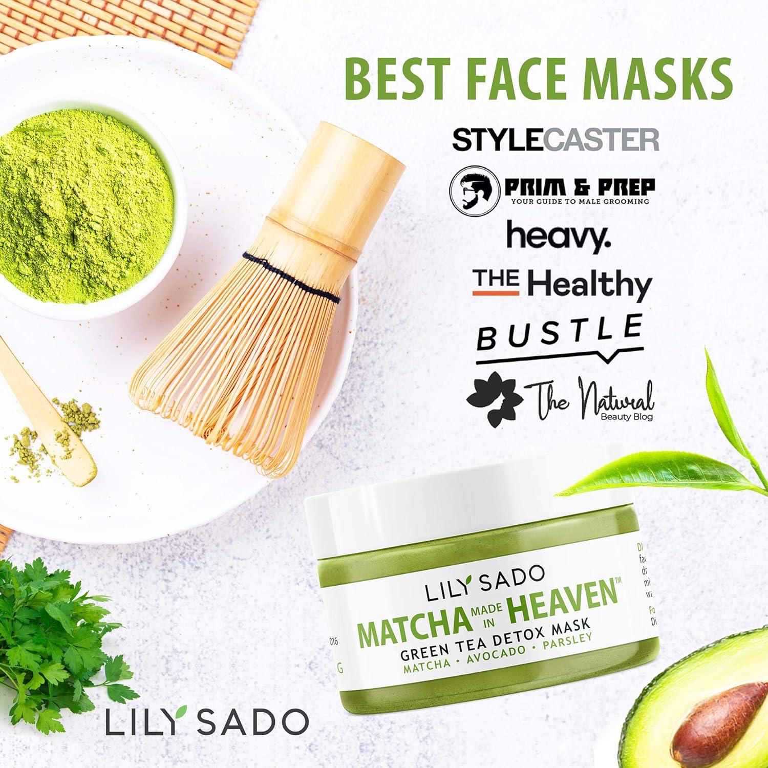 Mascarilla Facial Orgánica LILY SADO Matcha 113g - Antienvejecimiento