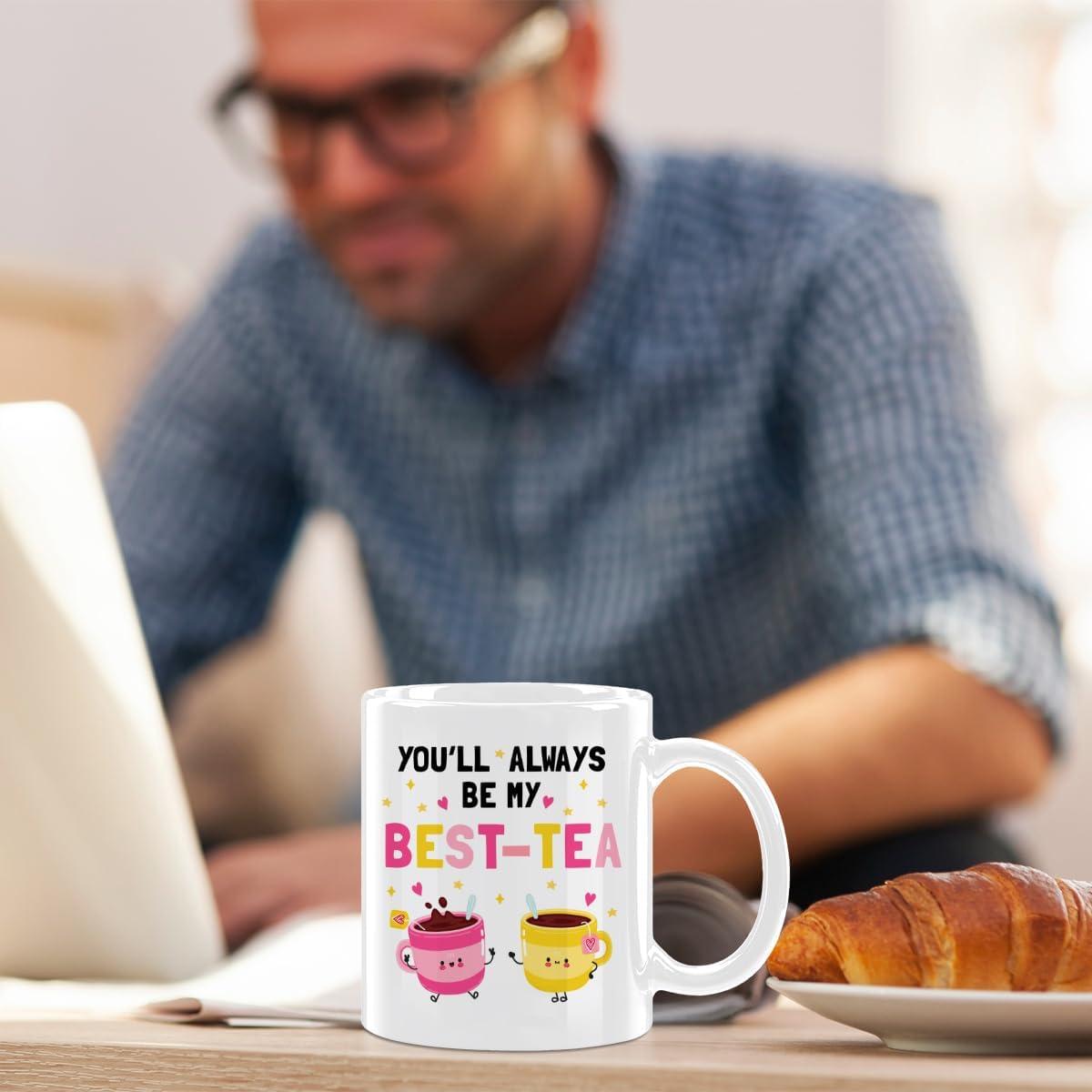 Taza de café cerámica 11oz CFGBFDGH blanca apta microondas