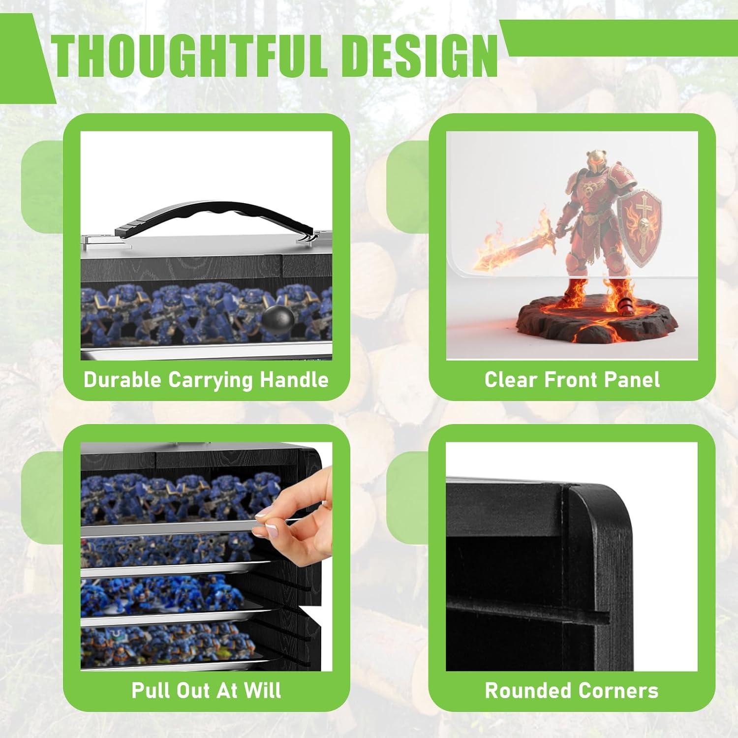 Caja de Almacenamiento WELIDAY para Miniaturas 33x25.4x40.6cm