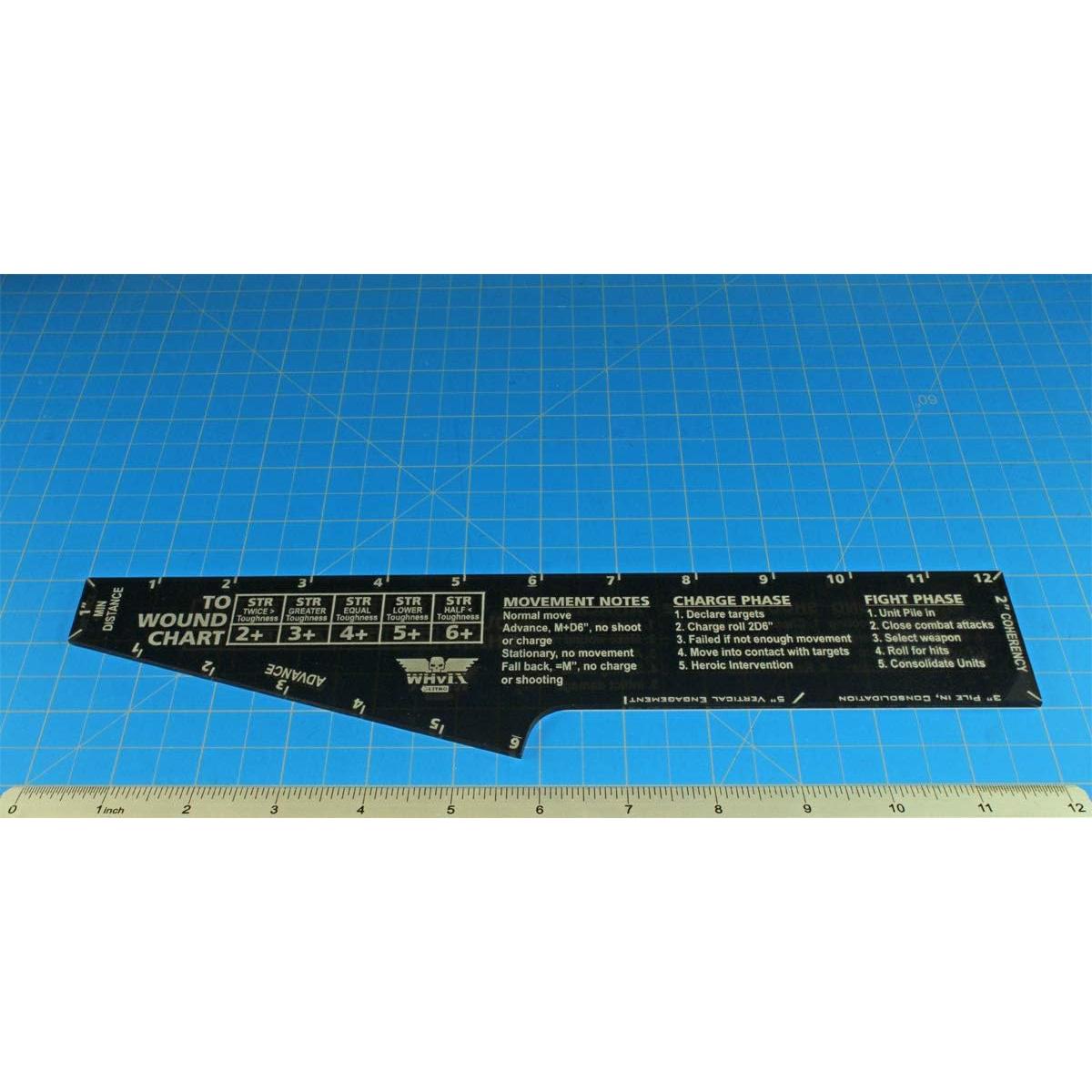 Regla de Movimiento y Tiro LITKO 30 cm Verde para Warhammer 40K