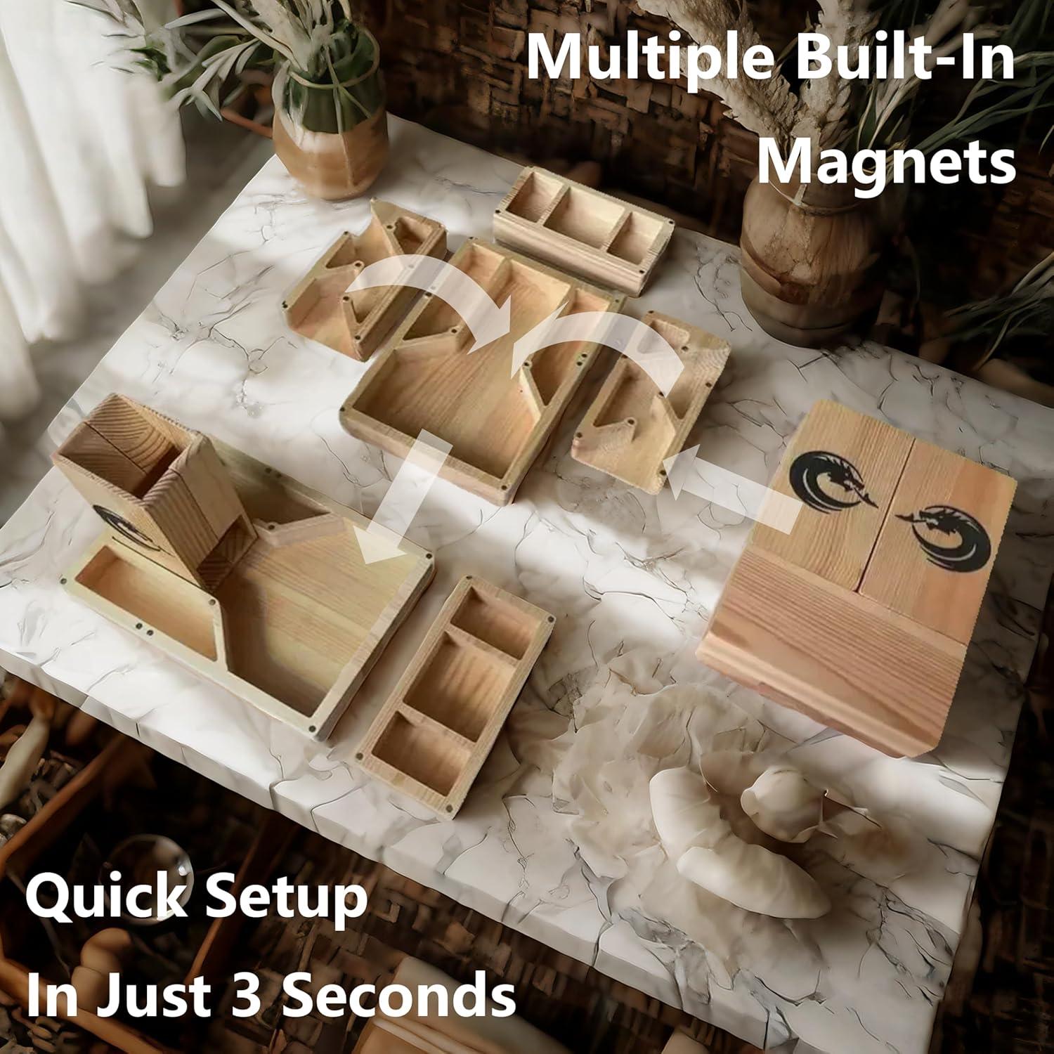 Torre de Dados de Madera Hunmor TZT-US Portátil 22.86 cm