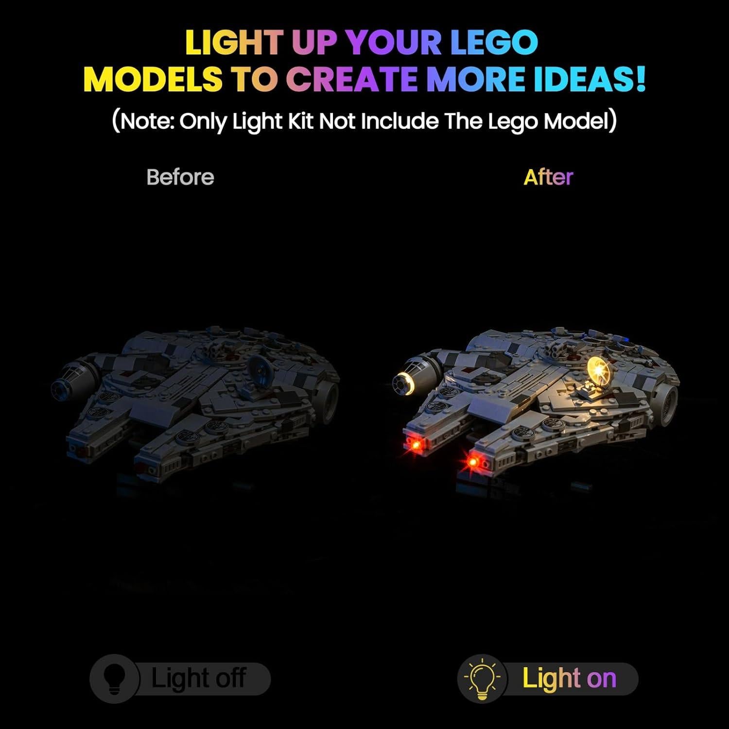 Kit de Luz LED Hilighting para Lego Halcón Milenario 75375