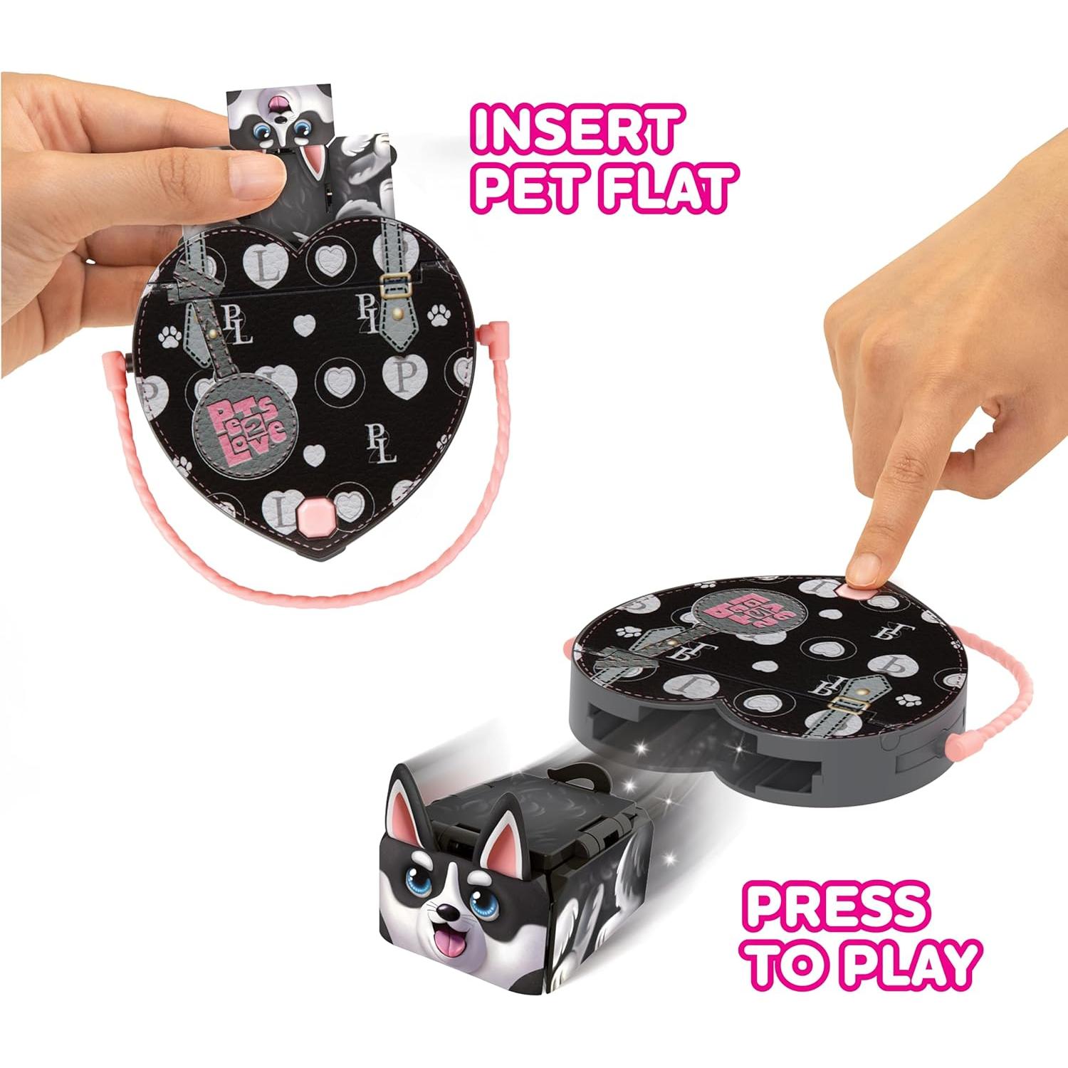 Louie el Perro con Bolso Corazón y Correa - Juguete 3 en 1