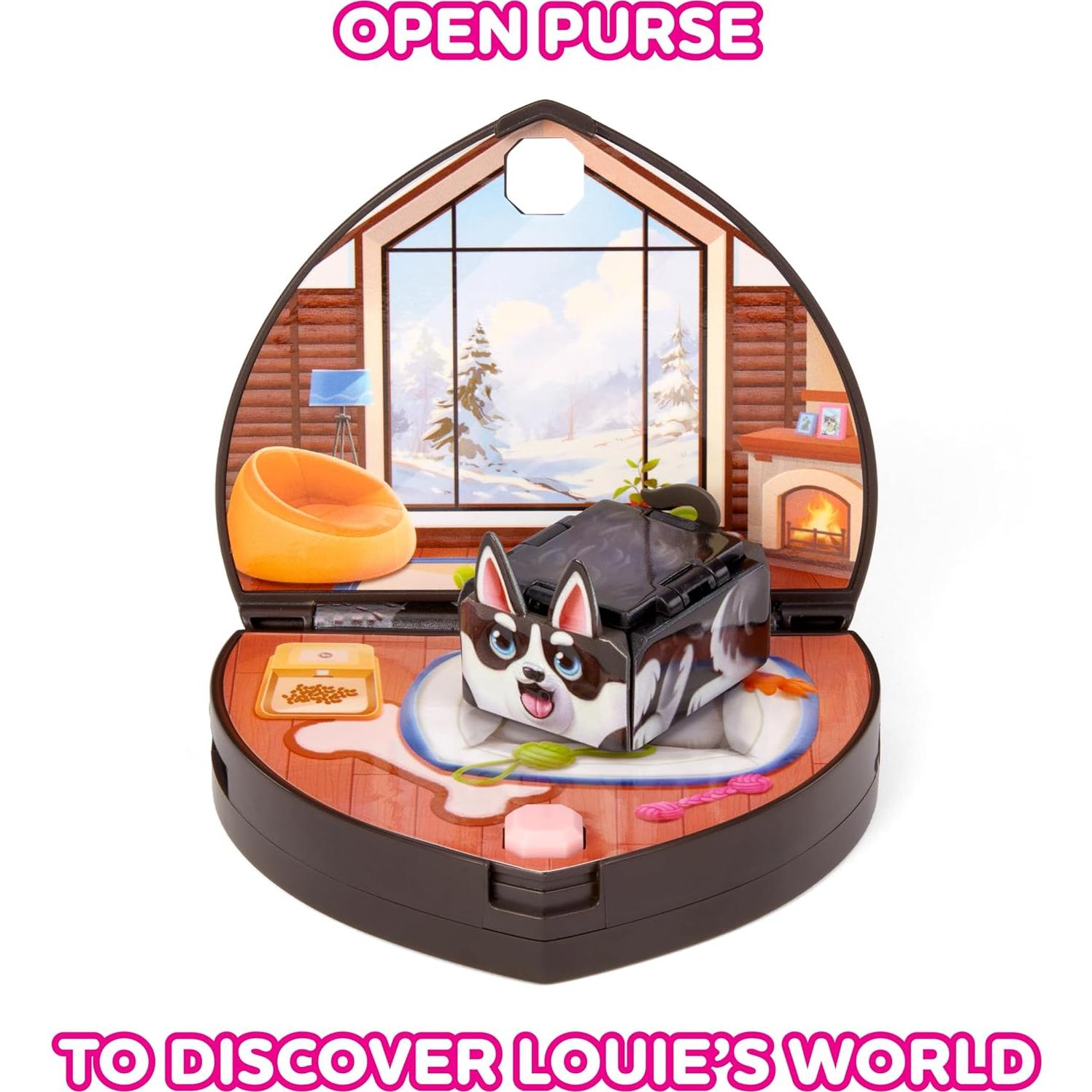 Louie el Perro con Bolso Corazón y Correa - Juguete 3 en 1