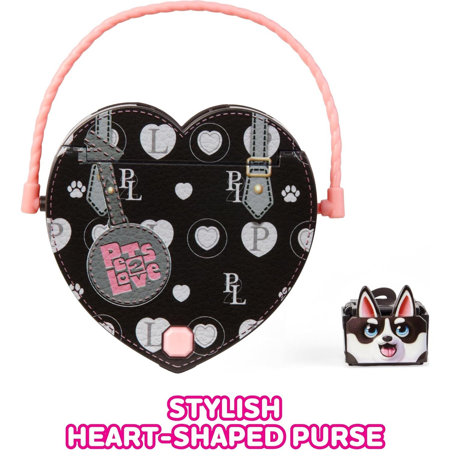 Louie el Perro con Bolso Corazón y Correa - Juguete 3 en 1