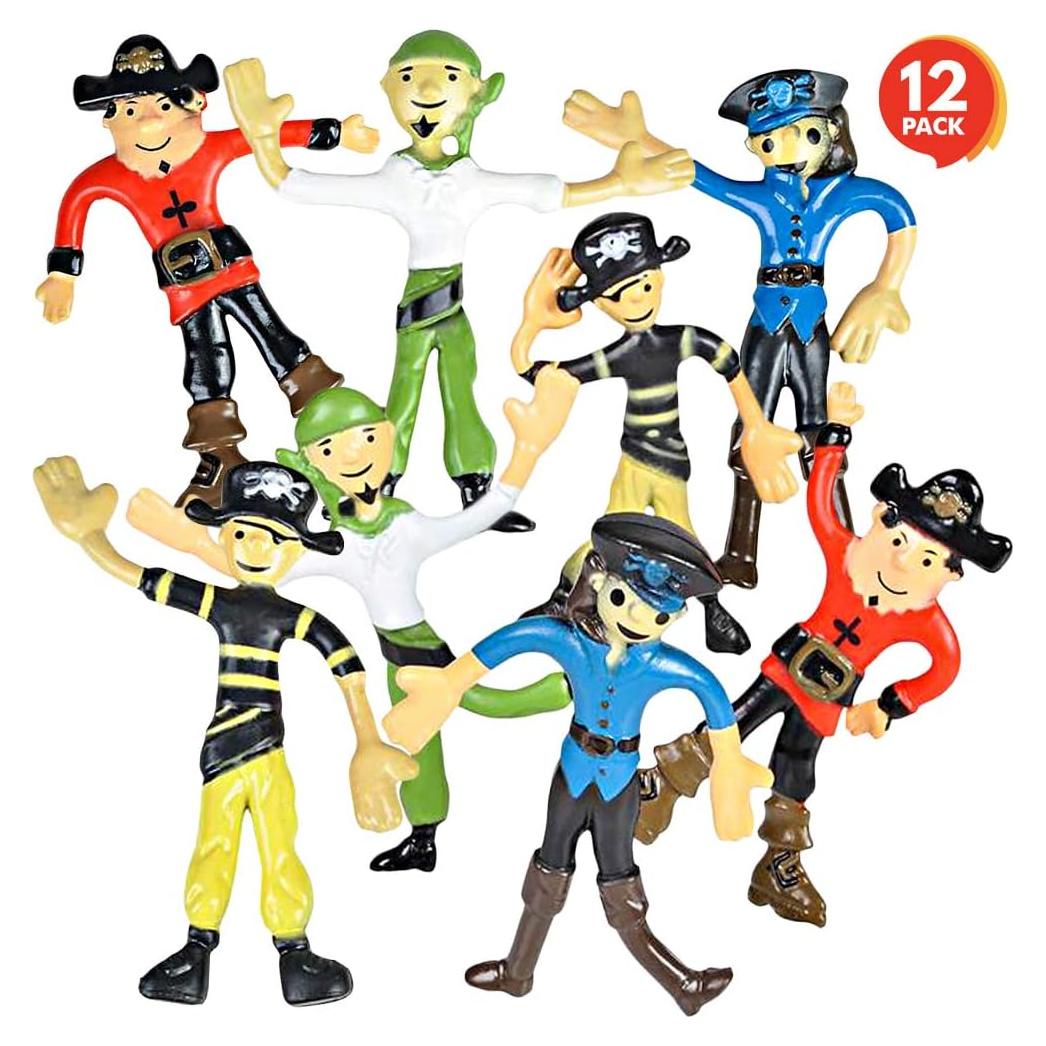 Set de 12 Figuras de Pirata Flexibles ArtCreativity 10 cm
