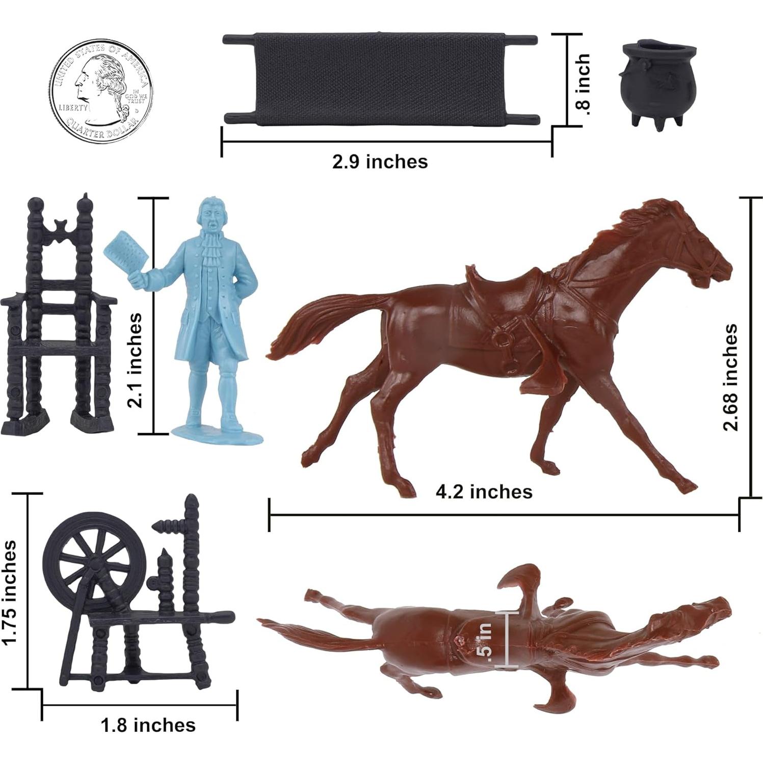 Juego de Figuras BMC El Paseo de Medianoche Paul Revere 21 Piezas