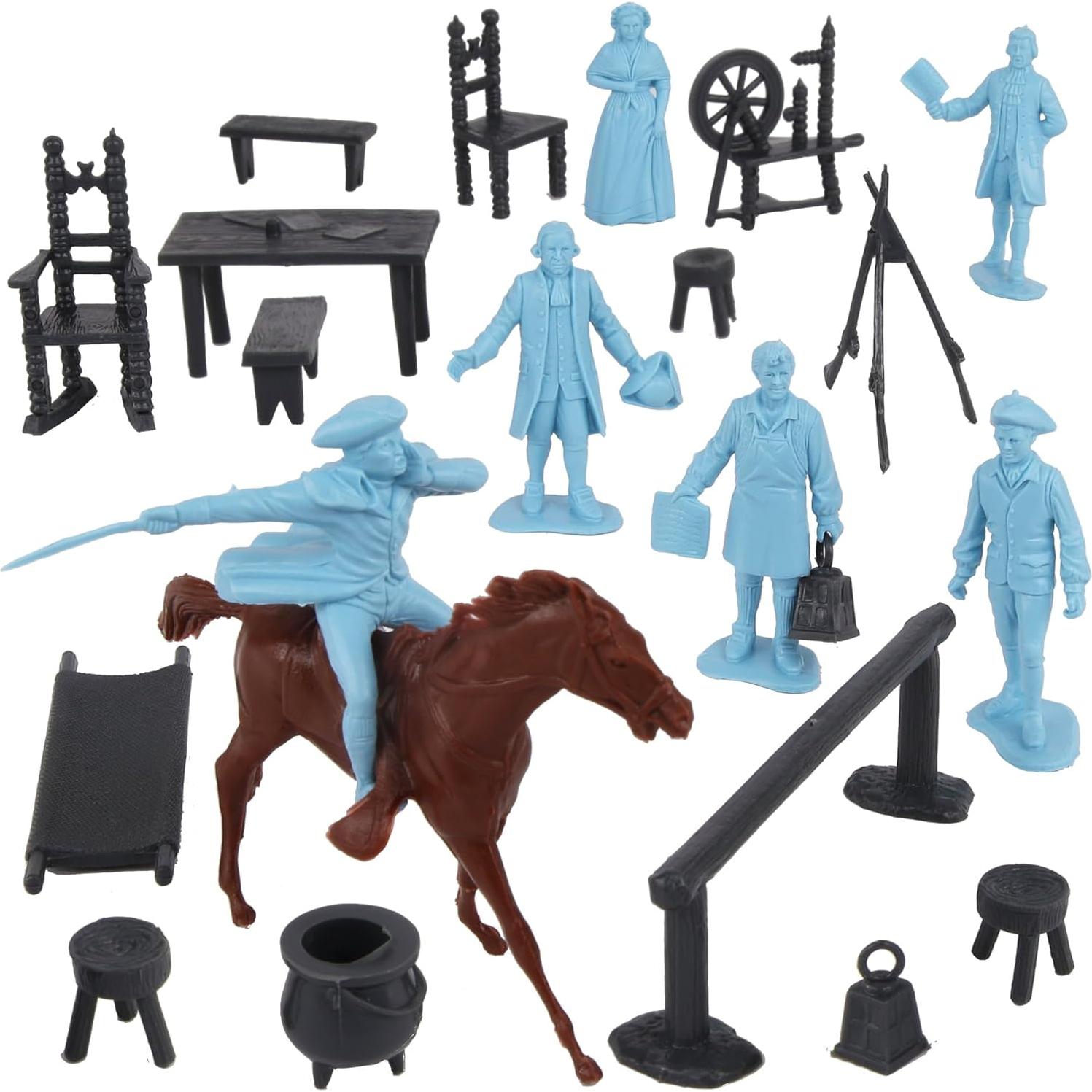 Juego de Figuras BMC El Paseo de Medianoche Paul Revere 21 Piezas
