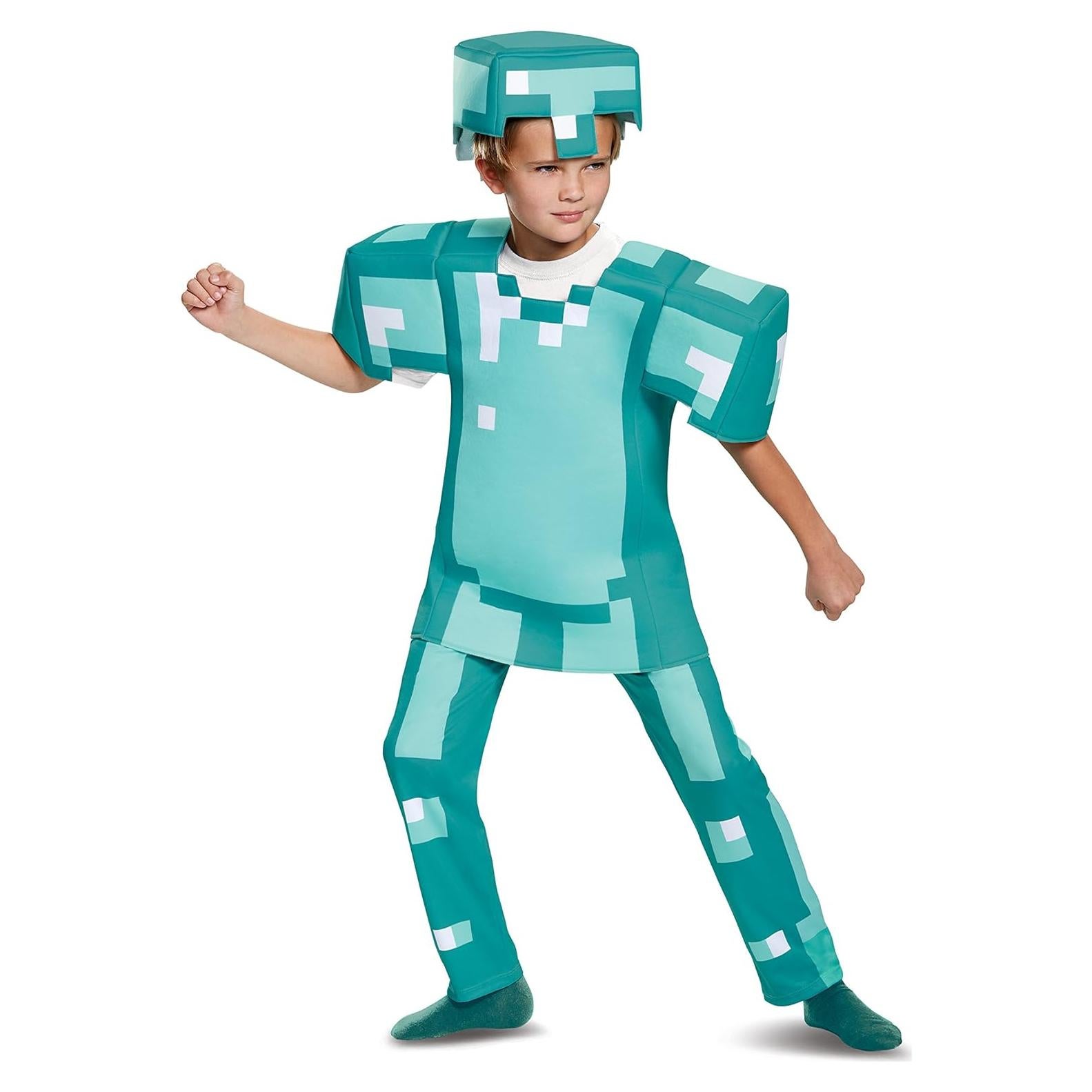 Disfraz Deluxe Armadura de Diamante Minecraft Niños S (4-6)