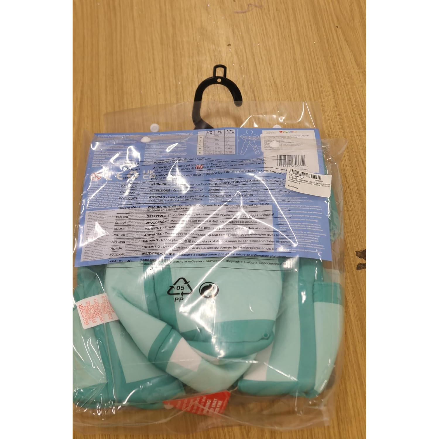 Disfraz Deluxe Armadura de Diamante Minecraft Niños S (4-6)