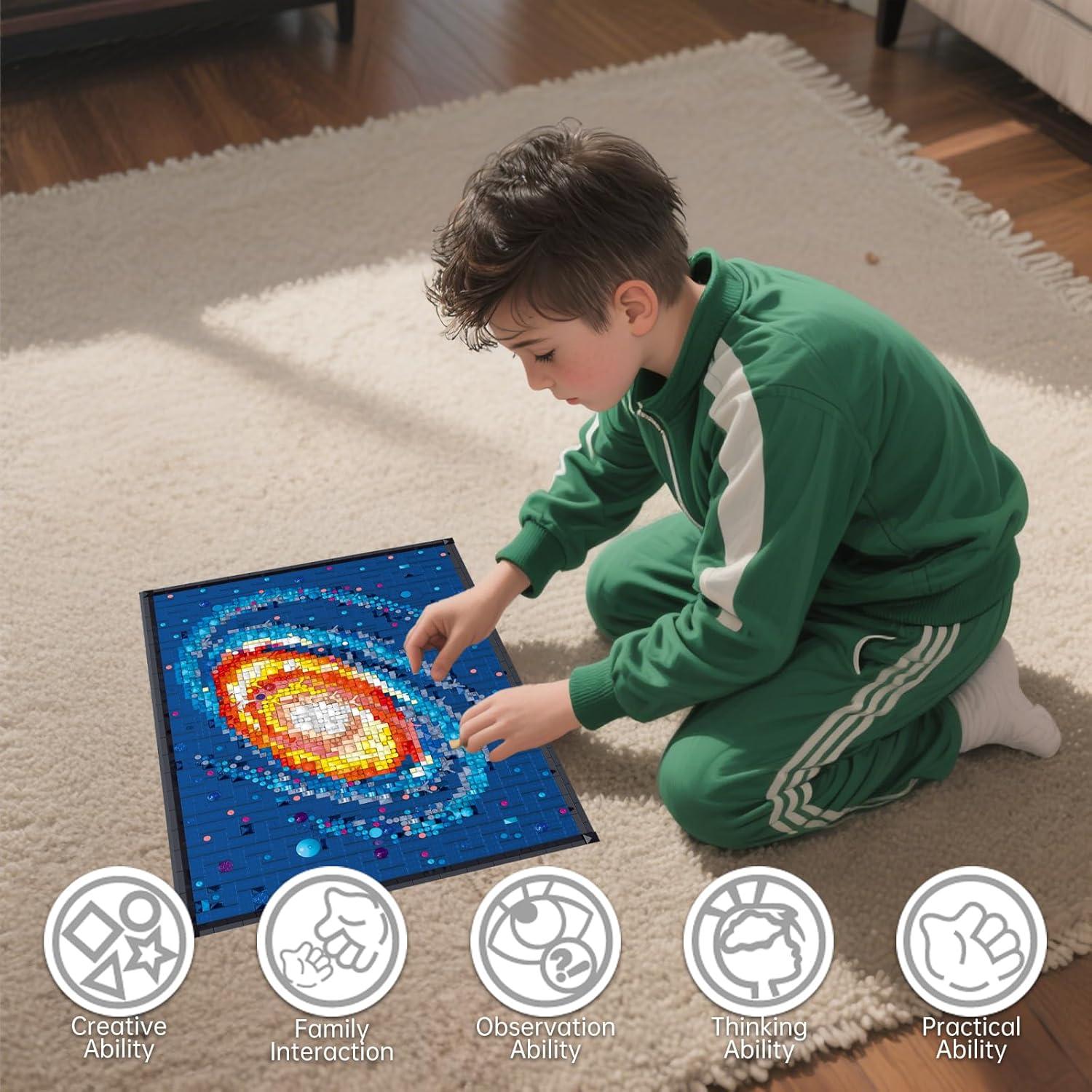 Bloques de Construcción HJPLPXH Galaxia Vía Láctea 2438 Piezas