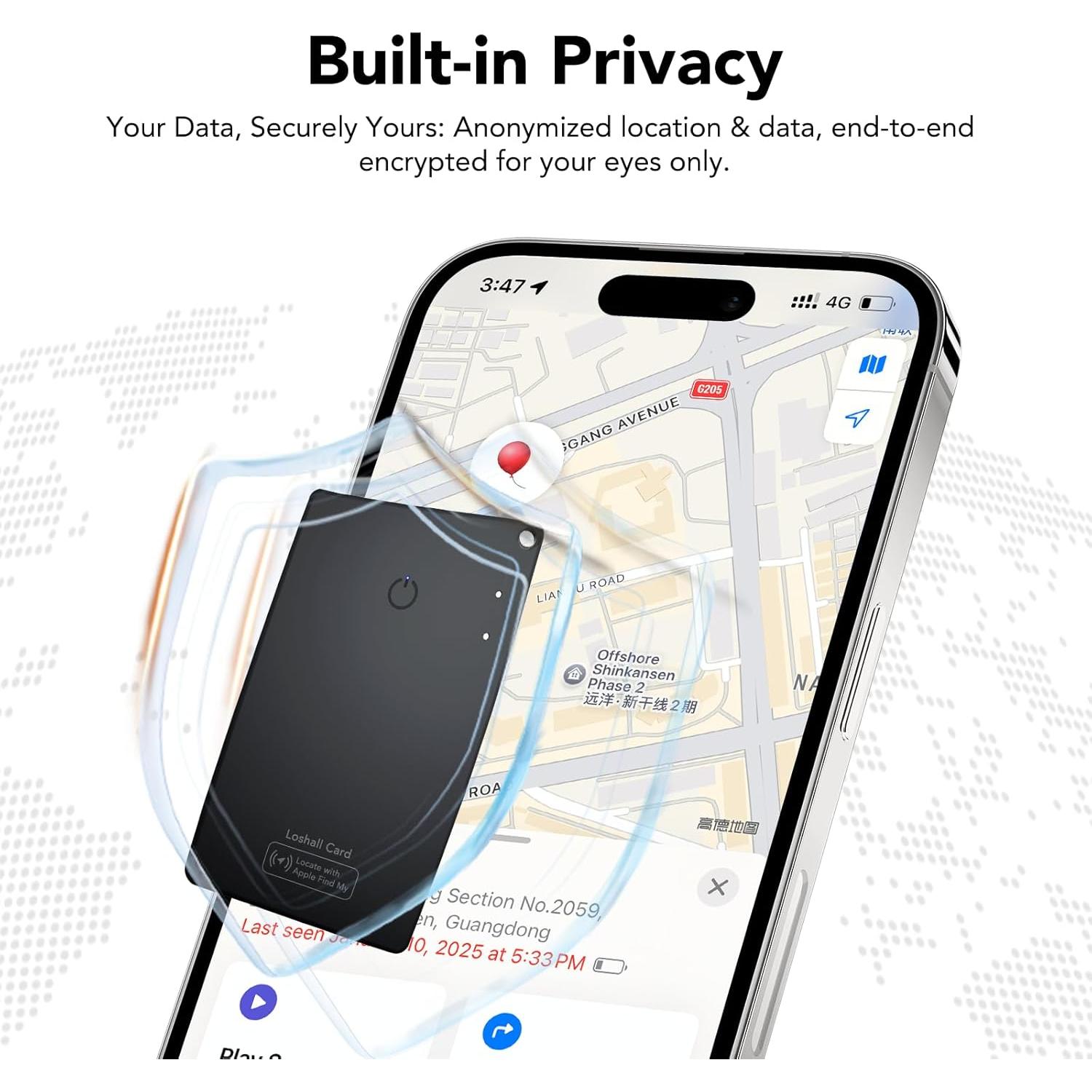 Tarjeta Rastreadora Inteligente CASCHO F17 - Negro, Recargable