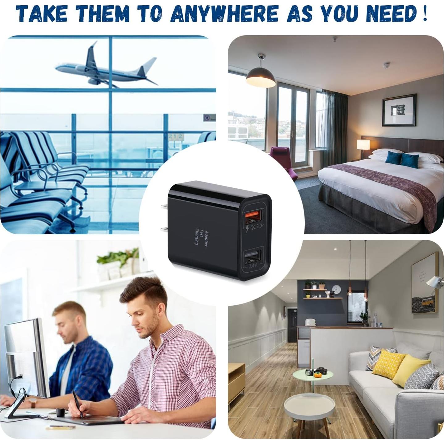 Cargador de Pared USB Dual Costyle 30W 2 Puertos Carga Rápida