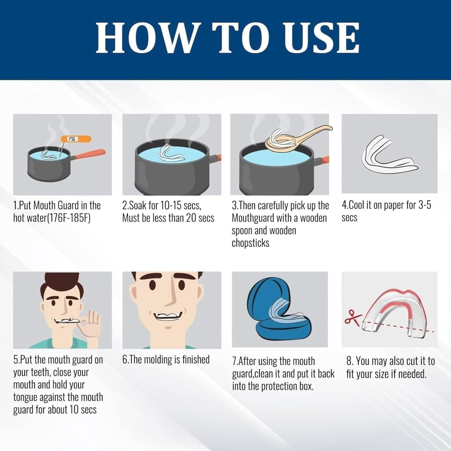 Protector Bucal Nocturno Oormgsrc para Bruxismo - 4 Piezas