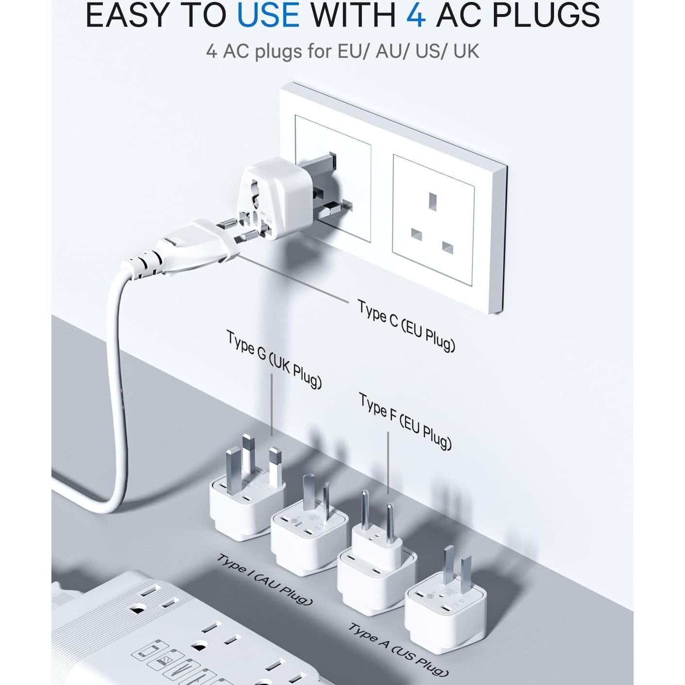 Convertidor de Voltaje DOACE 350W con 4 Puertos USB para Viajes