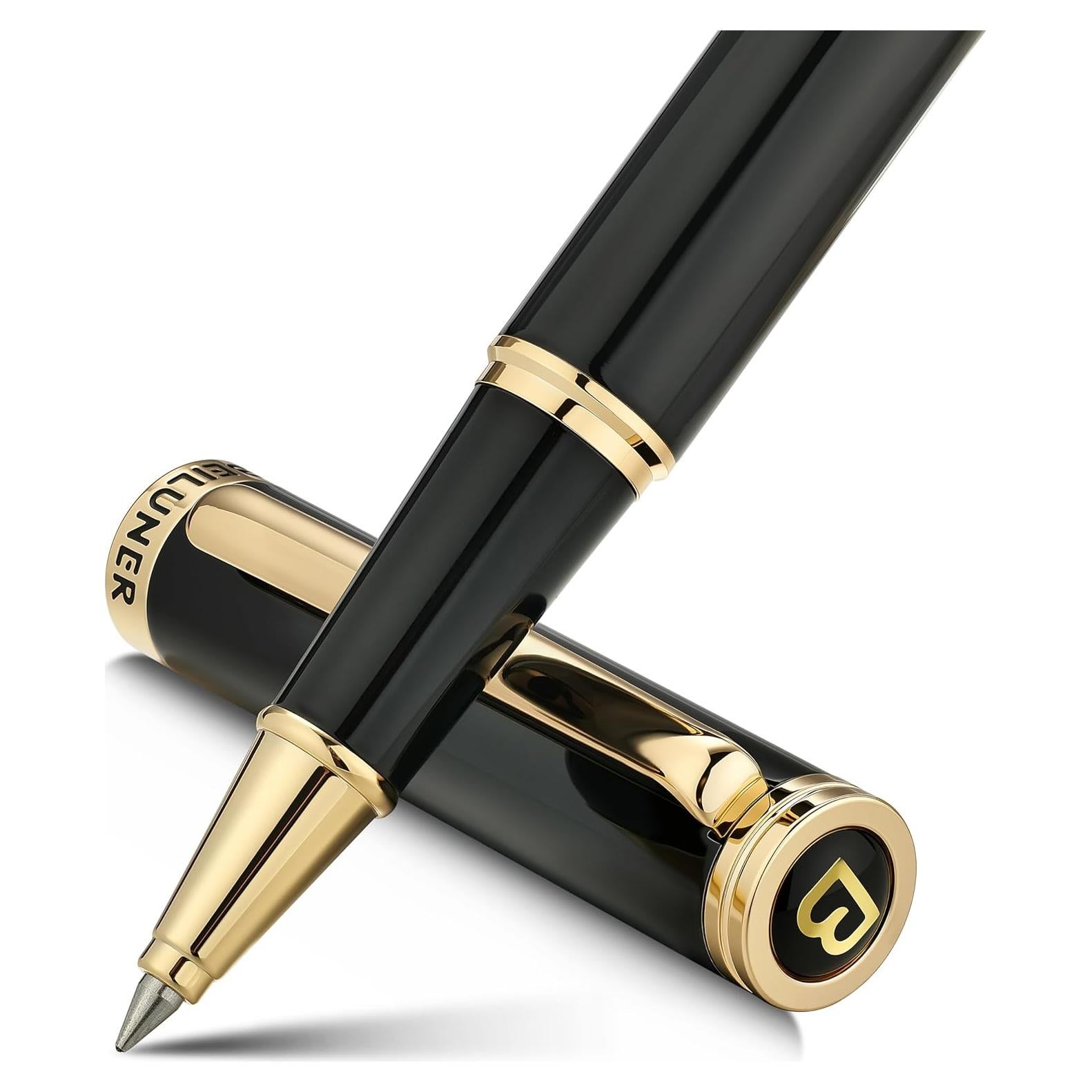 Bolígrafo de lujo BEILUNER oro 24K recarga Schneider 0.5mm