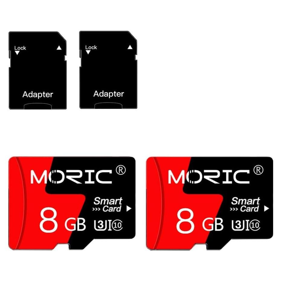 Paquete de 2 tarjetas Micro SD 8GB MORIC con adaptador SD