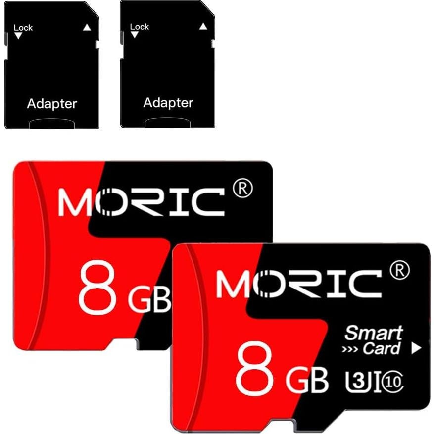 Paquete de 2 tarjetas Micro SD 8GB MORIC con adaptador SD