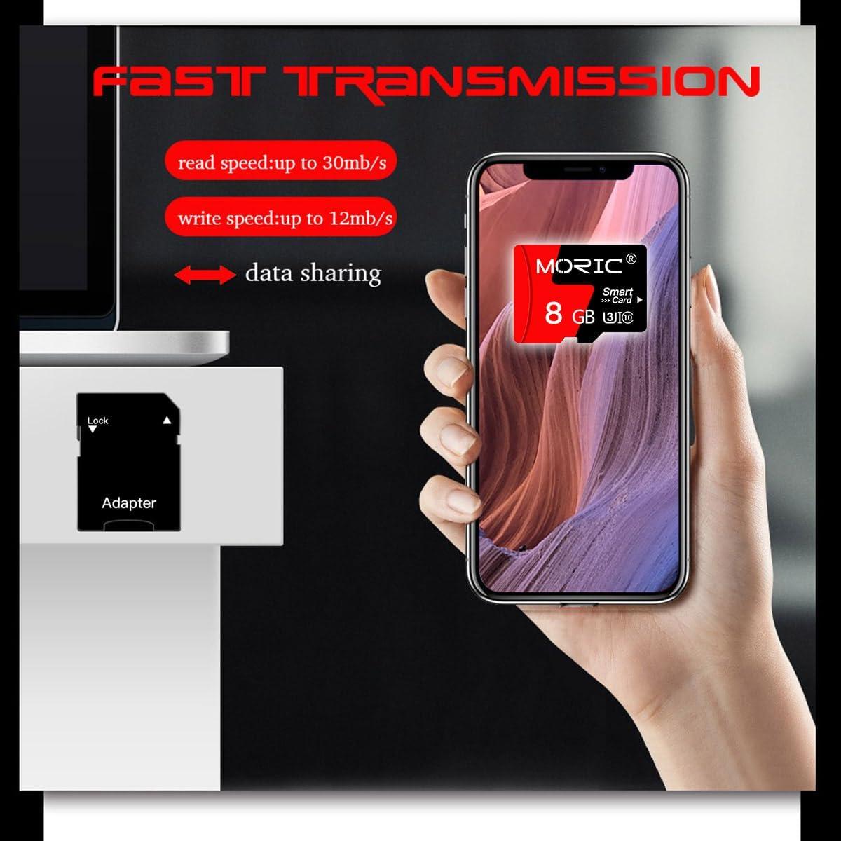 Paquete de 2 tarjetas Micro SD 8GB MORIC con adaptador SD