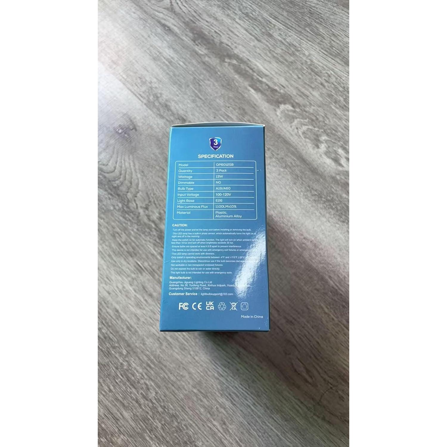 Bombillas LED Torkase E26 A19 13W 3000K Paquete de 3