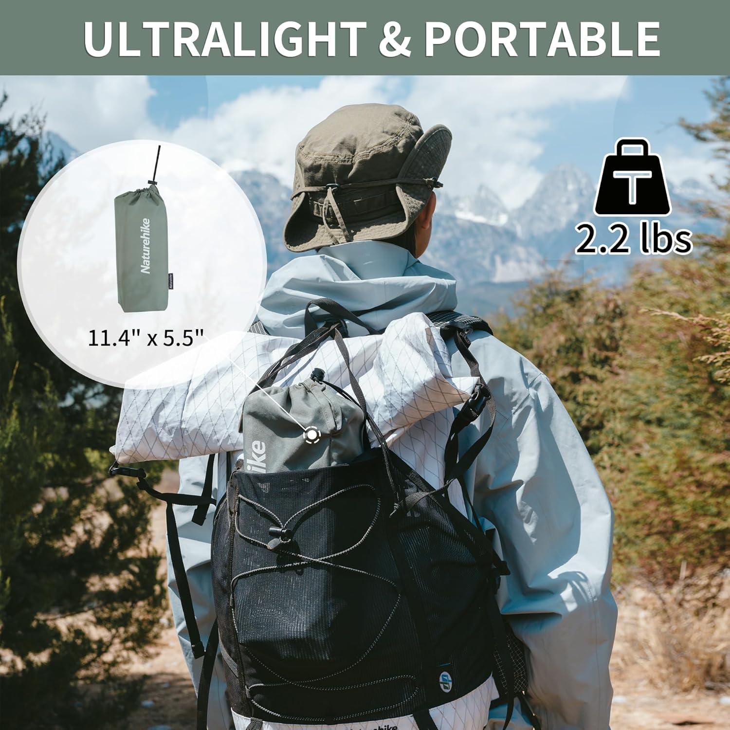 Mesa de Camping Plegable Naturehike 40x29 cm Verde