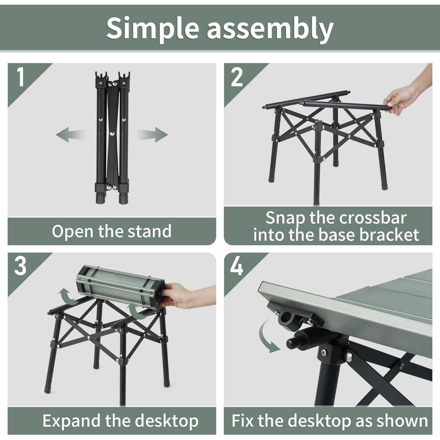 Mesa de Camping Plegable Naturehike 40x29 cm Verde