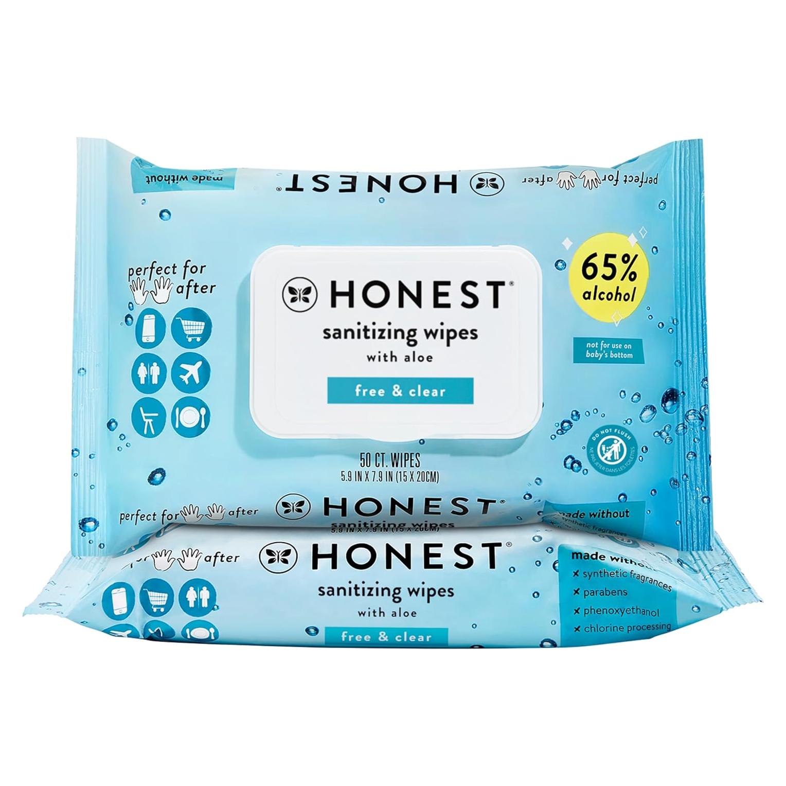 Toallitas Desinfectantes The Honest Company 100 Unidades Sin Fragancia