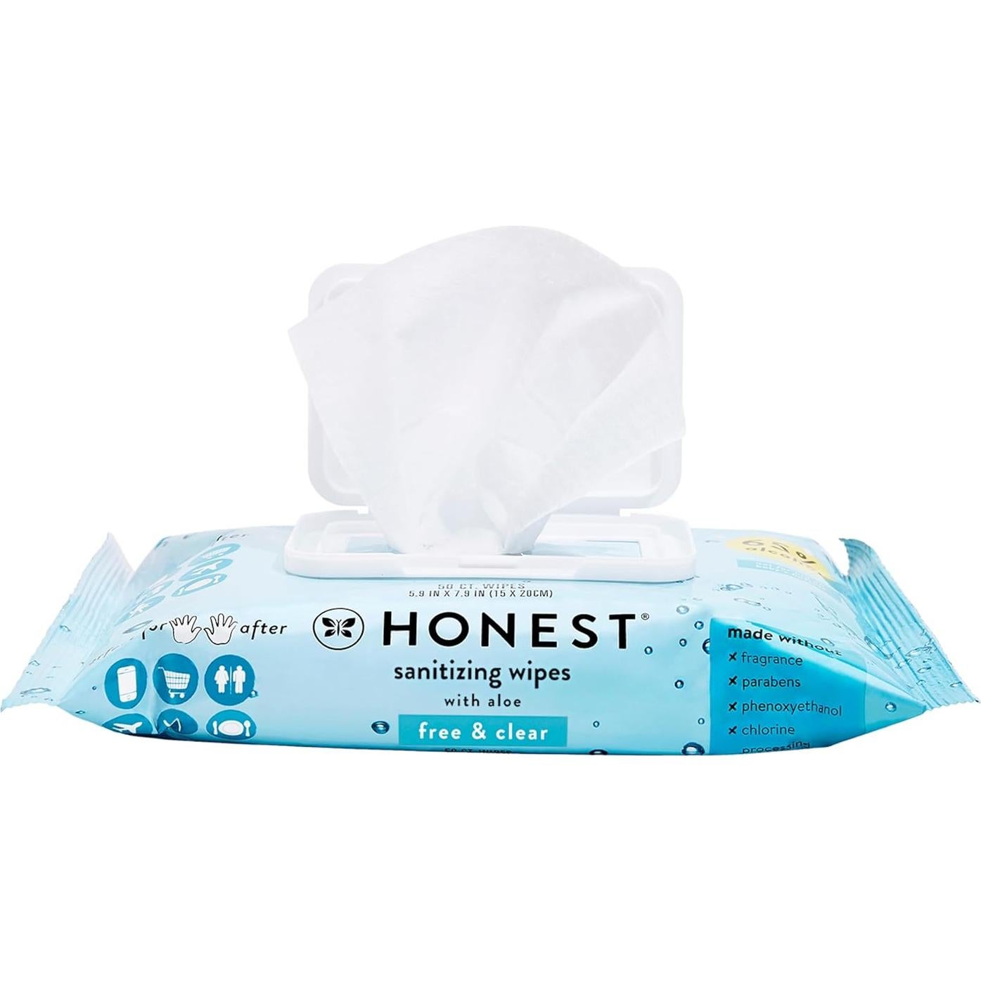 Toallitas Desinfectantes The Honest Company 100 Unidades Sin Fragancia
