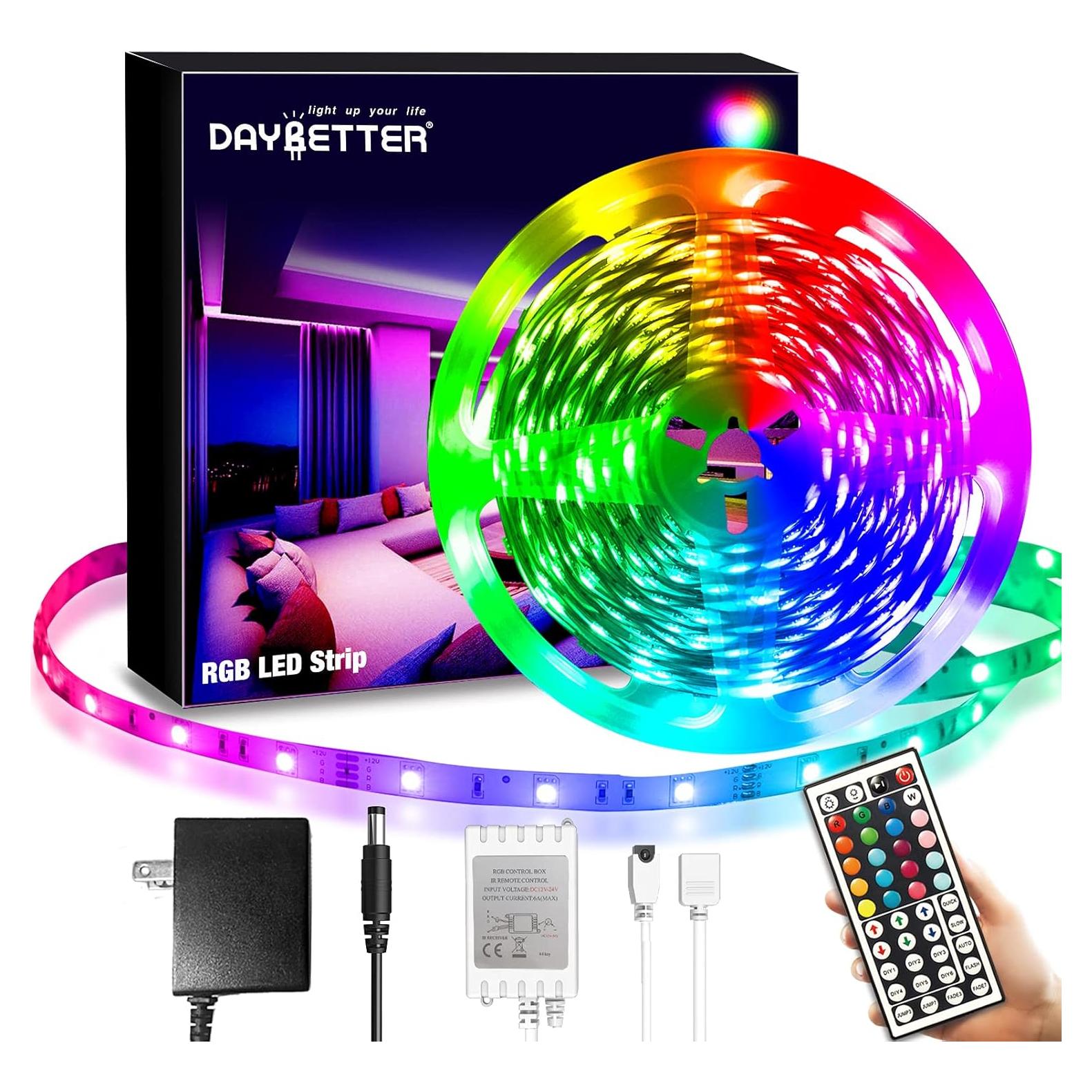 Tira LED RGB 6m DAYBETTER con control remoto 20 colores