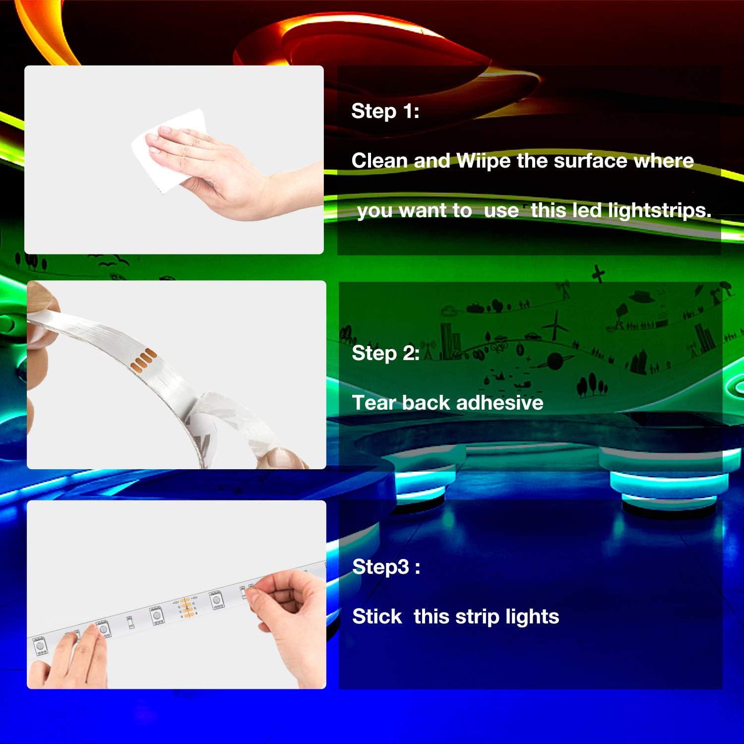 Tira LED RGB 6m DAYBETTER con control remoto 20 colores