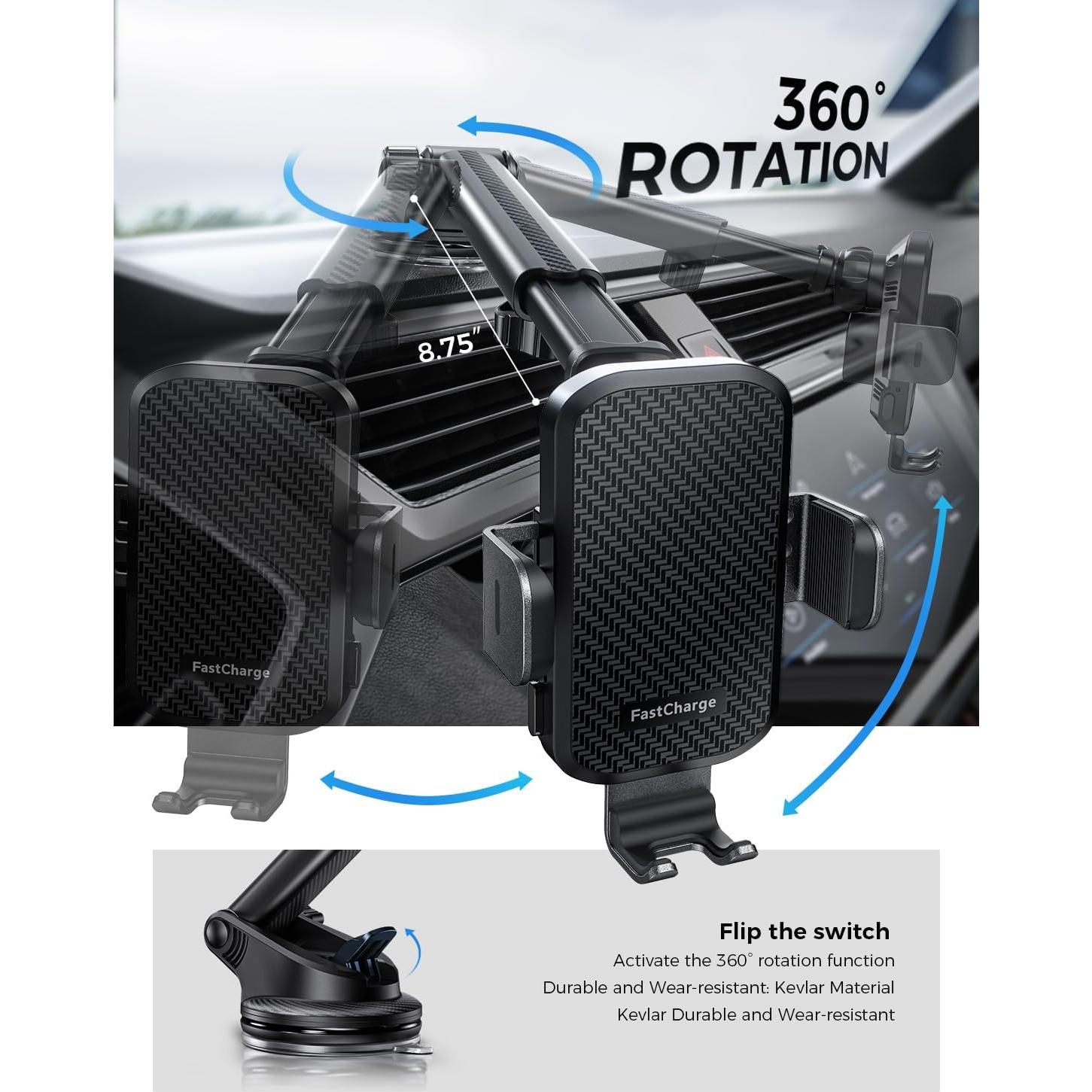 Cargador Inalámbrico para Auto CHGeek 15W con Soporte