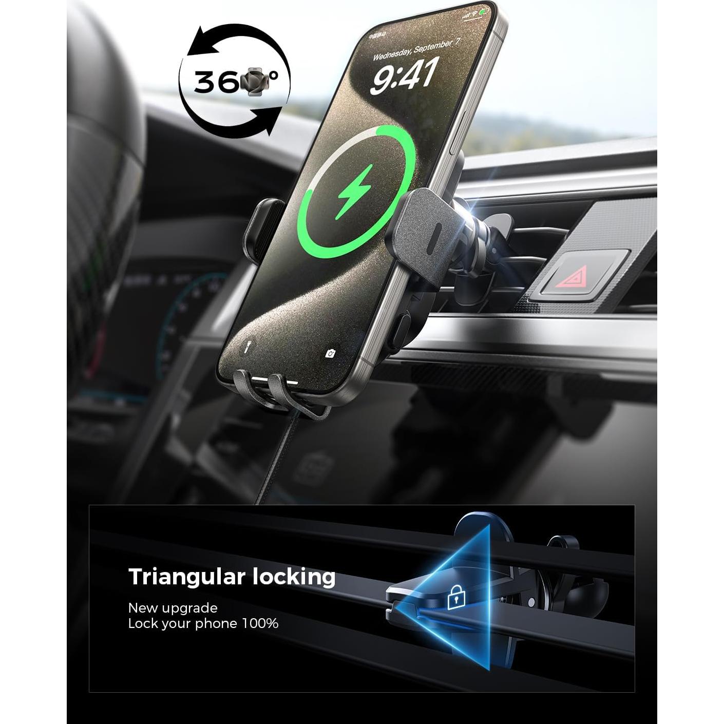 Cargador Inalámbrico para Auto CHGeek 15W con Soporte