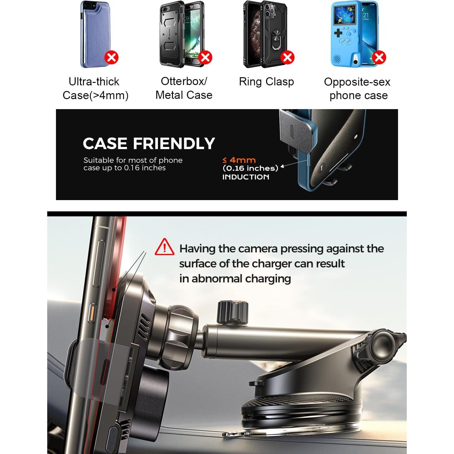 Cargador Inalámbrico para Auto CHGeek 15W con Soporte