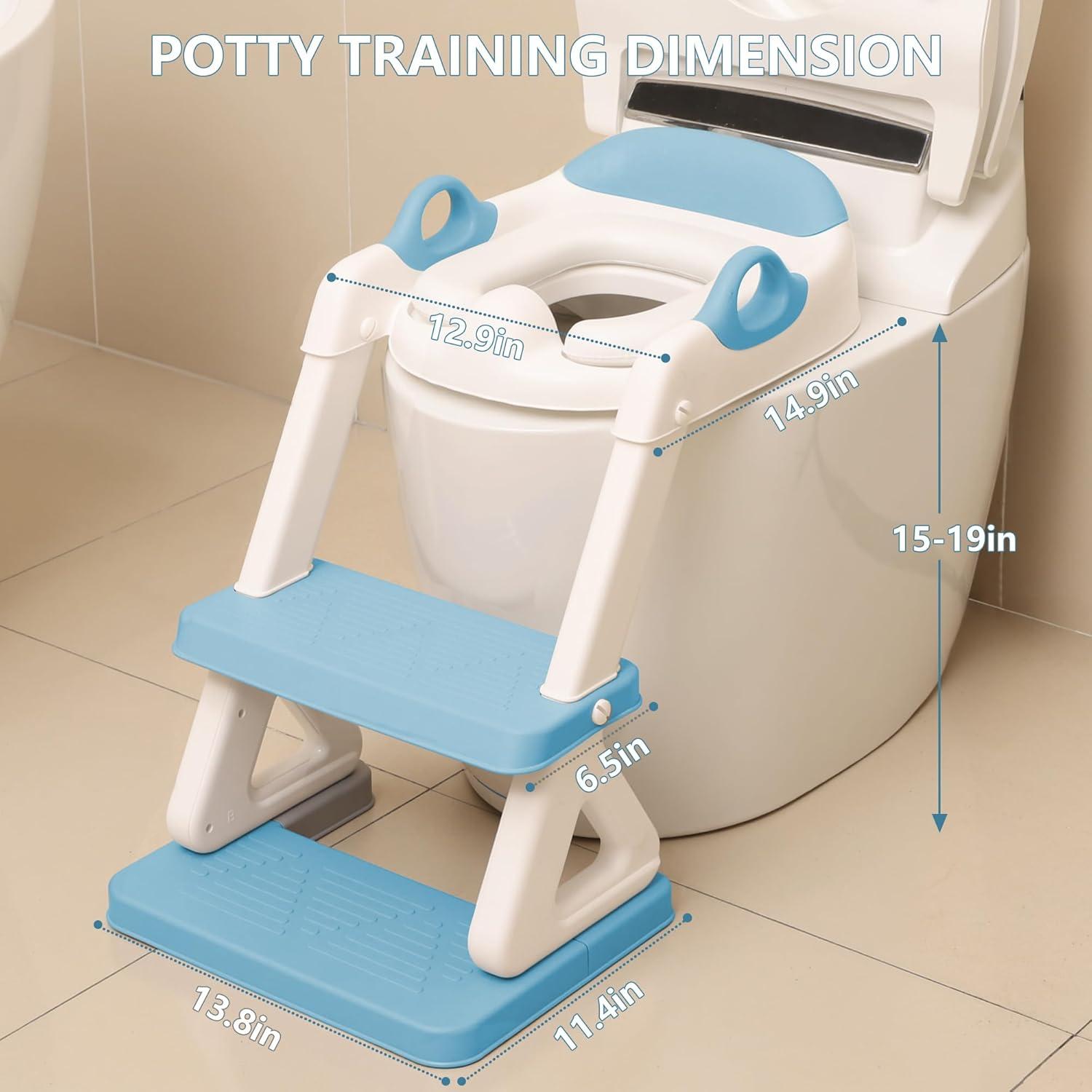 Asiento de Entrenamiento para Baño Mangohood Azul Ajustable