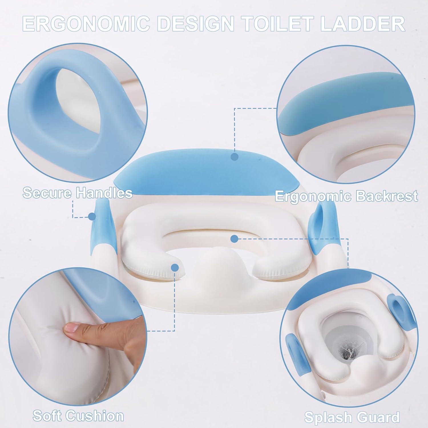 Asiento de Entrenamiento para Baño Mangohood Azul Ajustable