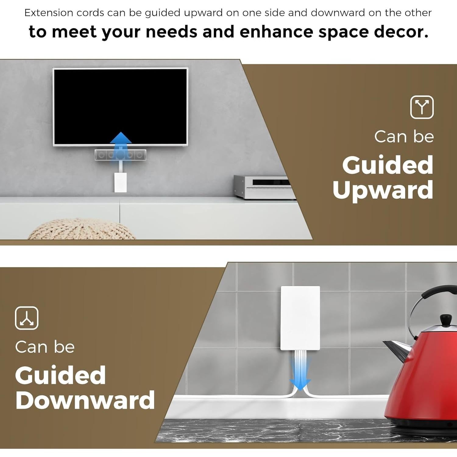 Extensor de Enchufe SakerPlus Doble 5 pies 3 Salidas CA