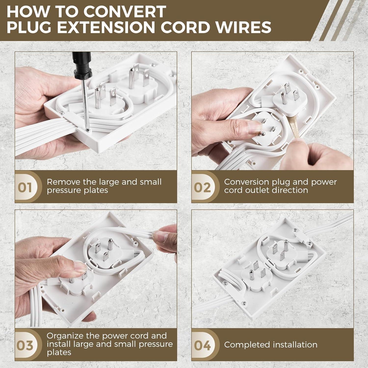 Extensor de Enchufe SakerPlus Doble 5 pies 3 Salidas CA
