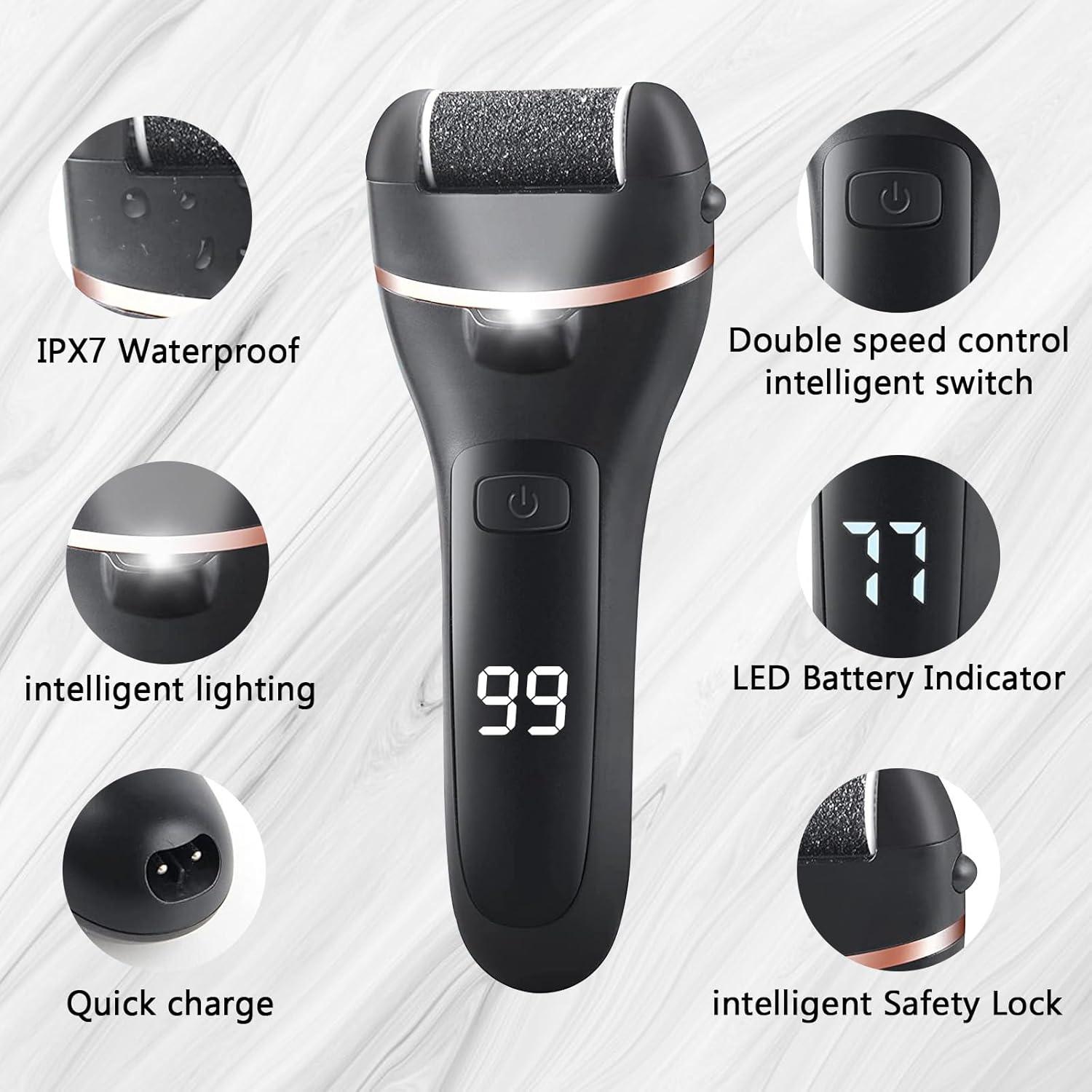 Removedor de Callos Eléctrico LAVAED con 3 Cabezas y Luz LED