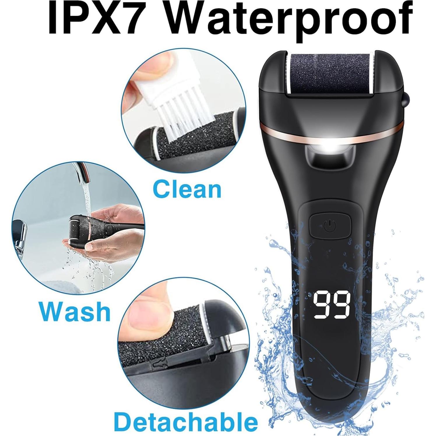 Removedor de Callos Eléctrico LAVAED con 3 Cabezas y Luz LED