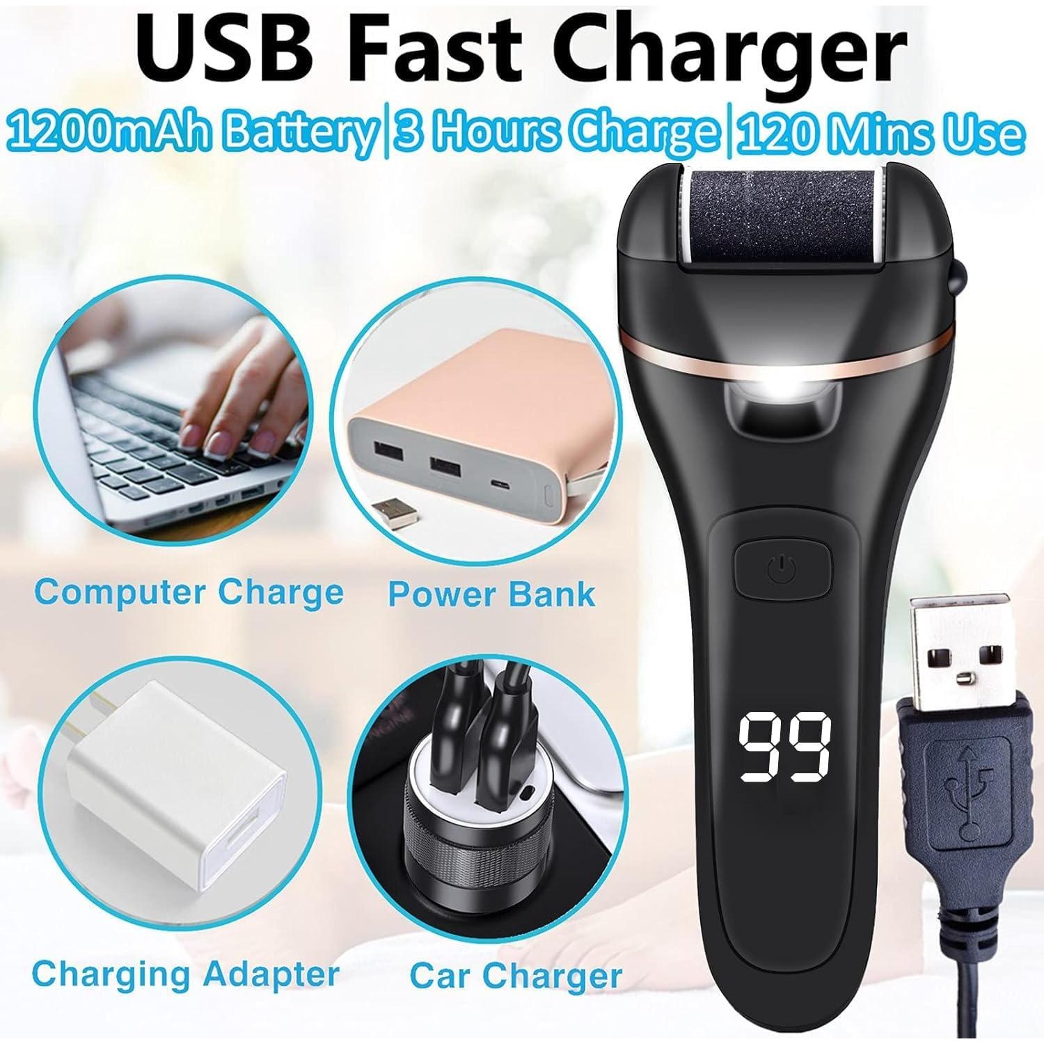 Removedor de Callos Eléctrico LAVAED con 3 Cabezas y Luz LED