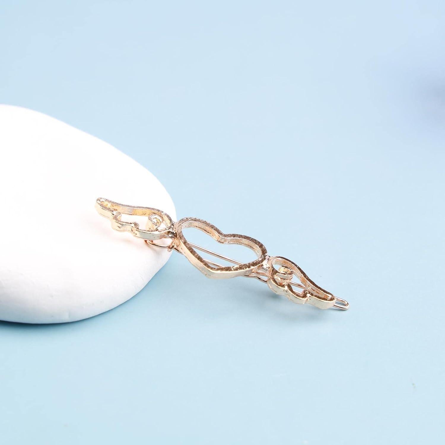 Clip de Pelo Corazón Dorado YienDoo - Accesorio Minimalista